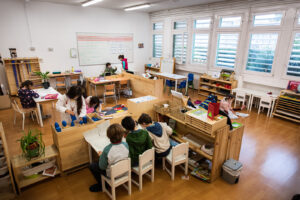 aula de un colegio montessori